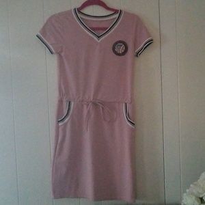 Sporty Stretchy Pink Bodycon Dress